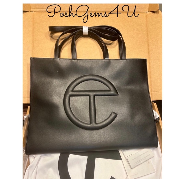 Authentic Telfar Large Iconic Black Weekender/Shopper - Picture 4 of 6